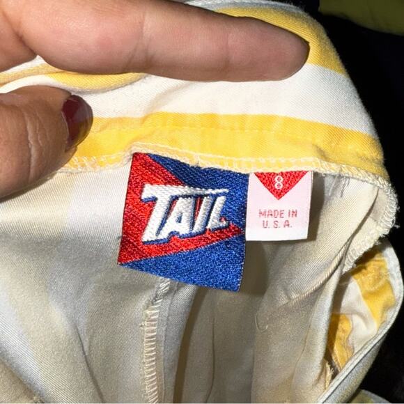 VNTG TAIL vacation striped resort wear high waisted shorts 8 - Picture 2 of 4